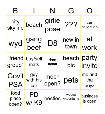 Summit Social Media Bingo Card