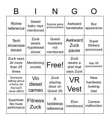 Connect Bingo Card