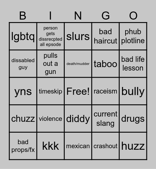 tt bingo Card