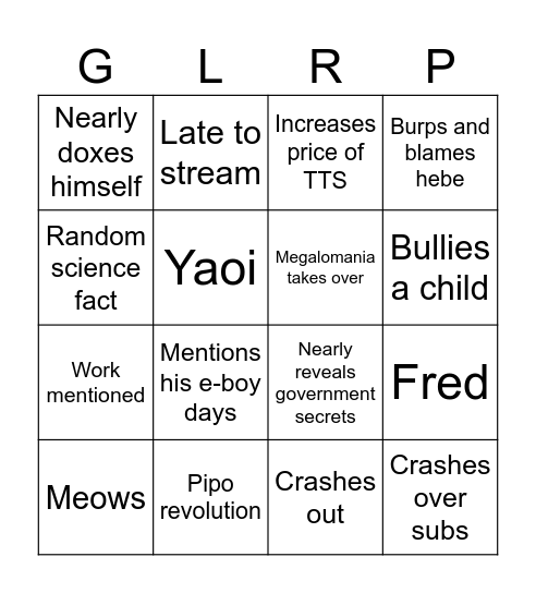 Karbon Bingo Card