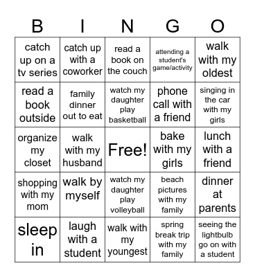 JOY Bingo Card