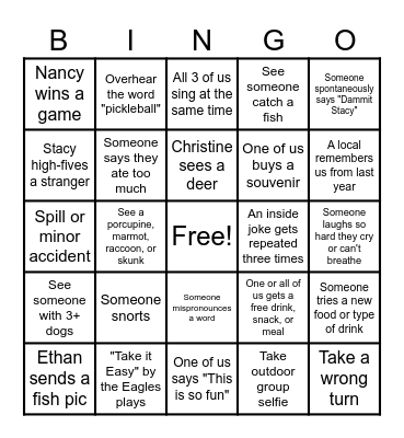 RFL Bingo Card