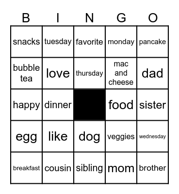 Review Bingo Card