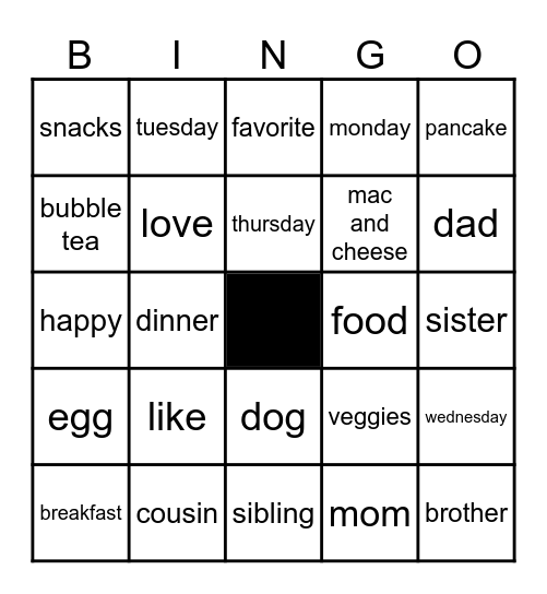 Review Bingo Card