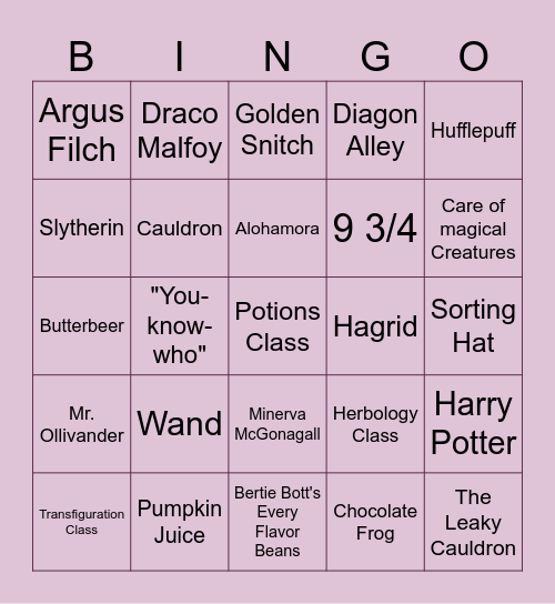 Bingo Card