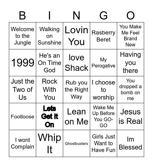 Sunny Side Sounds BINGO Card