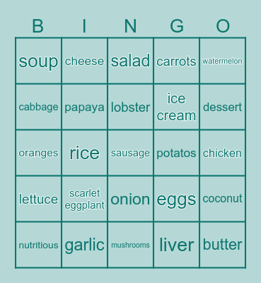 Half Hour Hangout Bingo Card