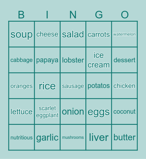 Half Hour Hangout Bingo Card