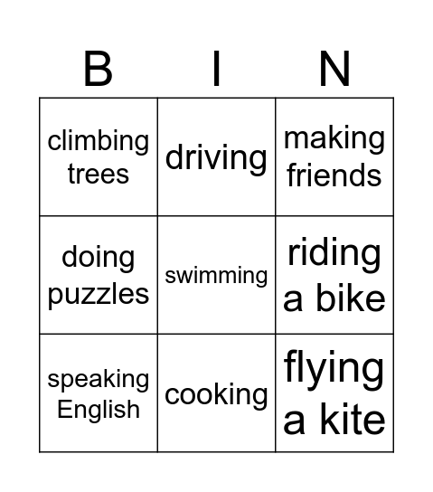 Bingo Card