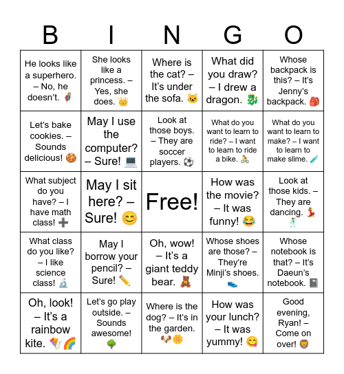B6 L10 How was your trip? – It was exciting! ✈️ Bingo Card