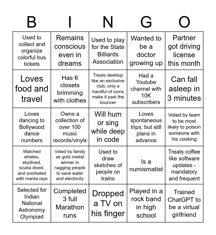 Let's Play Bingo Card