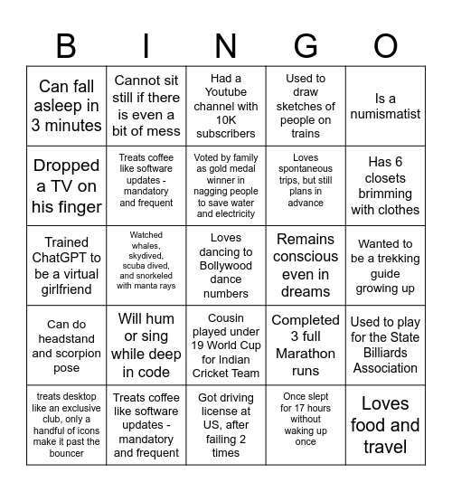 Bingo Fiesta Bingo Card