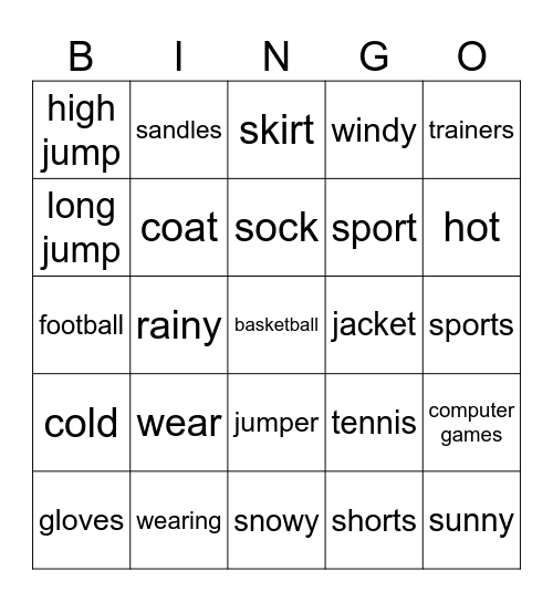 U4 Bingo Card