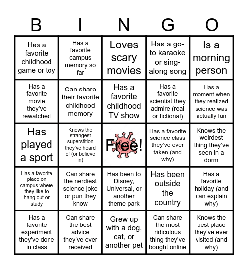 CBIO Bingo: Meet, Mingle, and Win! 2 Bingo Card