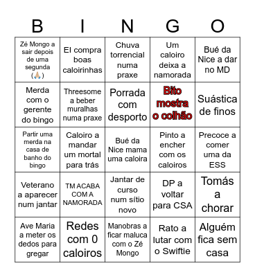EI CARALHO Bingo Card