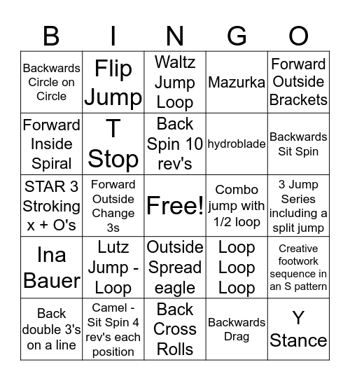 STAR 3 BINGO Card