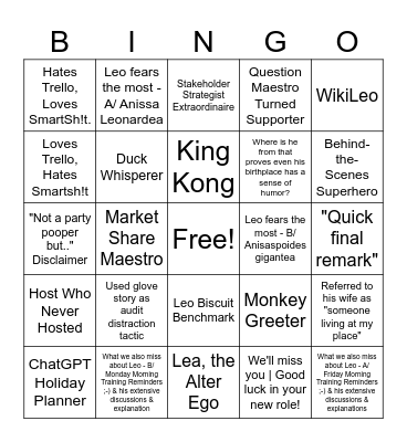 Leo-Bingo Card