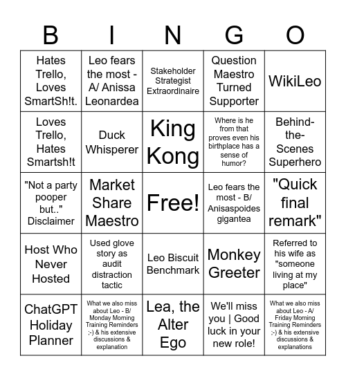 Leo-Bingo Card