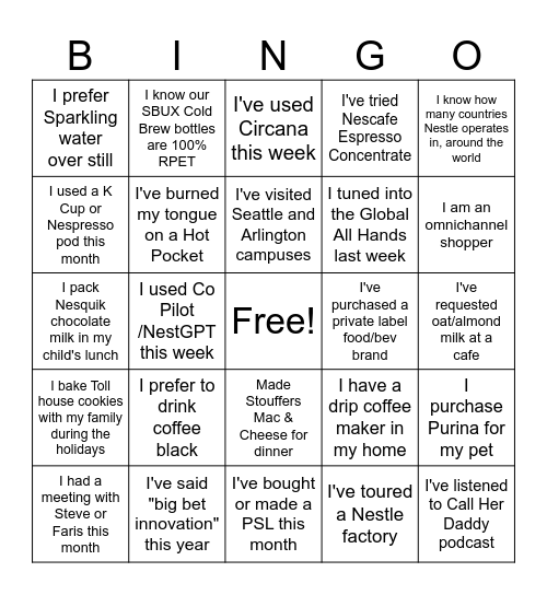 CDMI Sip & Share Autumn Sips Bingo Card