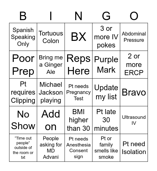 Advani’s Bingo Card Bingo Card