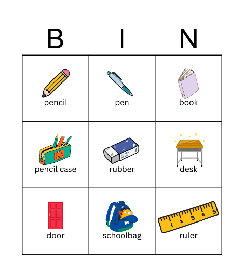 My Classroom Bingo Card