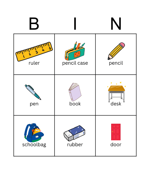 My Classroom Bingo Card