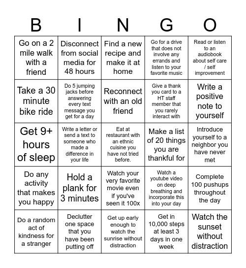 Heritage Bingo // Name:_________________ Bingo Card