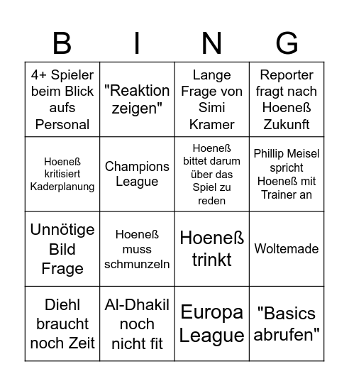 VfB-PK Bingo Card