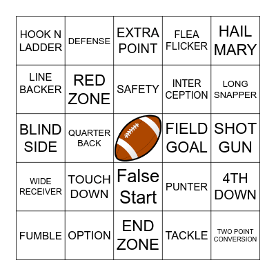 FOOTBALL BINGO Card