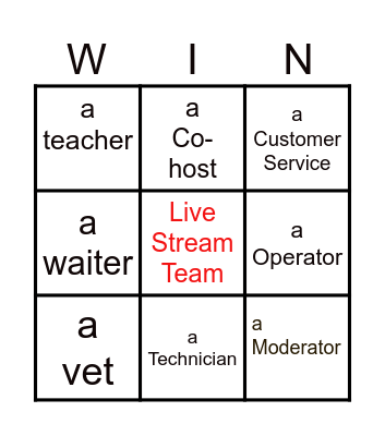 Job Bingo Card