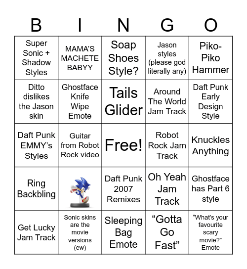 Ditto’s Fortnite Prediction Bingo For Collabs He’s Excited For Bingo Card