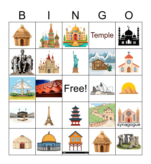 World Landmarks Bingo Card