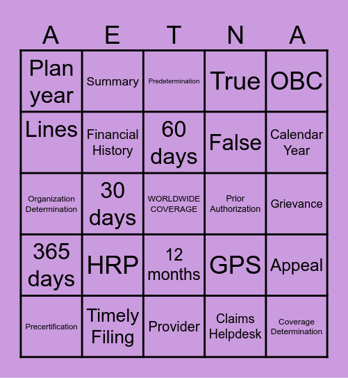 Bingo Card