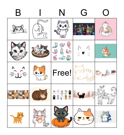 Theo's 10th Birthday Cat Bingo Card