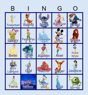 DISNEY BINGO Card