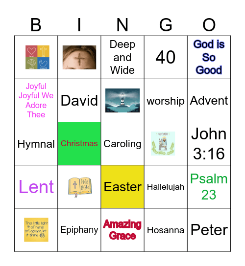 Singing Bingo Card
