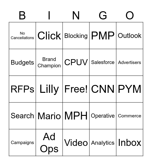 Slack Bingo Card