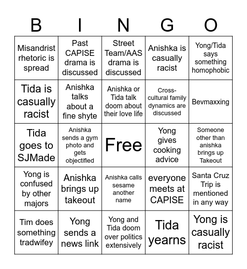 aint no rest for the wicket bingo Card