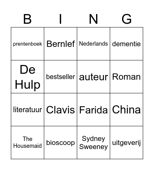 nederlandse actualiteit Bingo Card