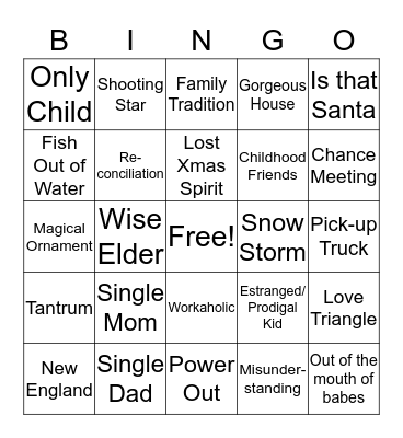 Christmas Bingo Card