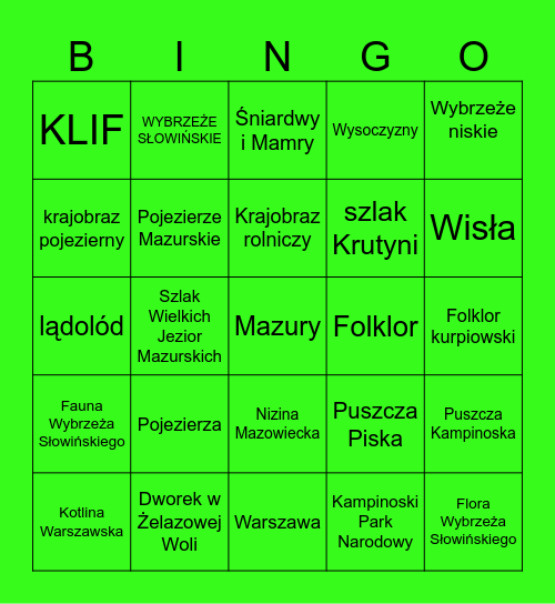 Mago gegra 1 Bingo Card
