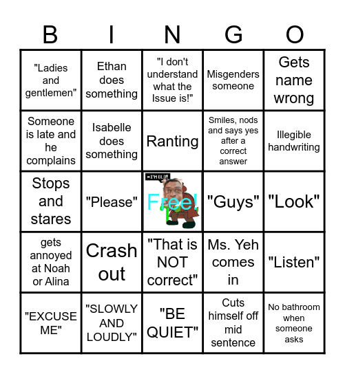 Mr. Stevenson P6 Bingo Card