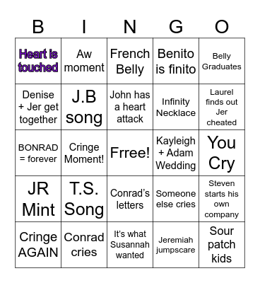 TSITP BINGO Card