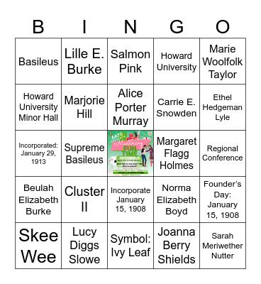 AKA BINGO Card
