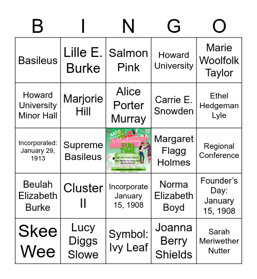 AKA BINGO Card