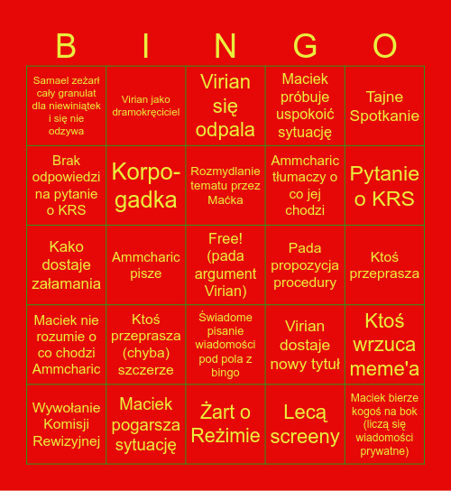 Ligo Drama 2 - Biłgoraj Bingo Card