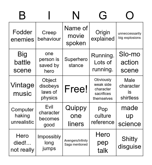 Guardians3 Bingo Card