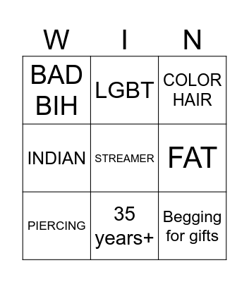 TIKTOK LIVE BINGO Card