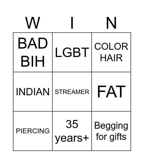 TIKTOK LIVE BINGO Card