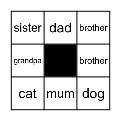 FAMILY Bingo Card